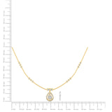 Certified 14K Gold  0.75ct Natural Diamond Baguette Cluster Simple Bezel Necklace