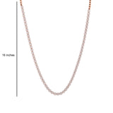 CLEARANCE! Certified 18K Gold 3.7ct Natural Diamond F-VVS Round Wedding Tennis Rose Necklace