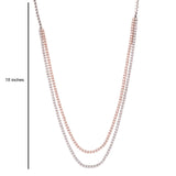 Certified 18K Gold 6.3ct Natural Diamond F-VVS 2-Layer Designer Tennis White Necklace