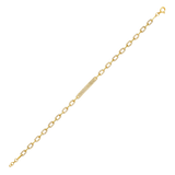 Certified 14K Gold 0.61ct Natural Diamond Uni Paperclip Chain Link Bar Bracelet