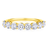 Certified 14K Gold 1.7ct Natural Diamond Half Eternity Band Wedding Stack Ring