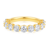 Certified 14K Gold 2.3ct Natural Diamond Shared Prond Eternity Band Thick Ring