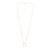 Certified 14K Gold 0.1ct Natural Diamond Eternity Circle Orbit Pendant Necklace