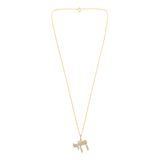 Certified 14K Gold 0.24ct Natural Diamond Lucky Chai Hebrew Hai Charm Necklace