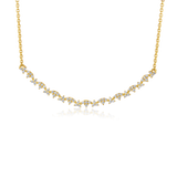 Certified 14K Gold 0.13ct Natural Diamond Elegant Trio Trinity Inspired Necklace