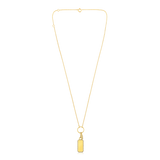 Certified 14K Gold 0.14ct Natural Diamond Dog Tag Sign Locket Pendant Necklace