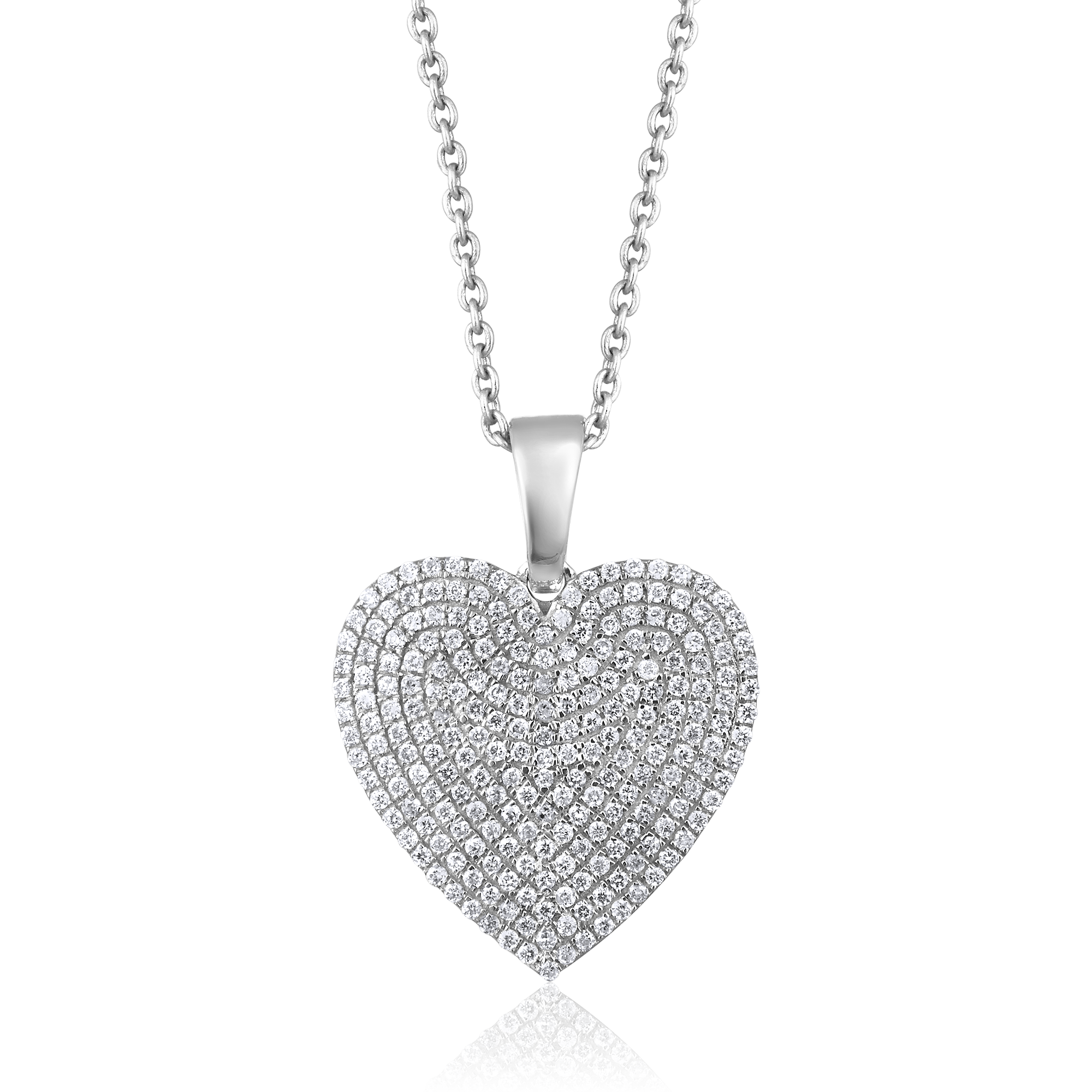 Certified 14K Gold 0.32ct Natural Diamond Heart Love Valentine Pendant Necklace