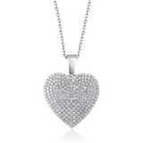 Certified 14K Gold 0.32ct Natural Diamond Heart Love Valentine Pendant Necklace