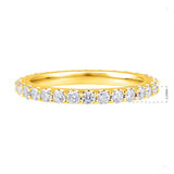 Certified 14K Gold 1ct Natural Diamond Full Eternity Band Wedding Stack Ring