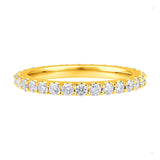 Certified 14K Gold 1.6ct Natural Diamond Full Eternity Band Wedding Stack Ring