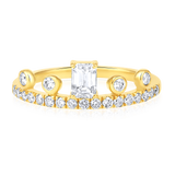 Certified 14K Gold 0.74ct Natural Diamond Crown Throne Band Wedding Ring