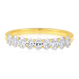 Certified 14K Gold 1ct Natural Diamond Half Eternity Band Wedding Stack Ring