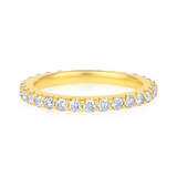 Certified 14K Gold 1ct Natural Diamond Full Eternity Band Thick Wedding Ring