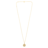 Certified 14K Gold 0.2ct Natural Diamond Cluster Halo Circle Pendant Necklace