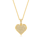 Certified 14K Gold 0.2ct Natural Diamond Heart Love Gift Charm Pendant Necklace