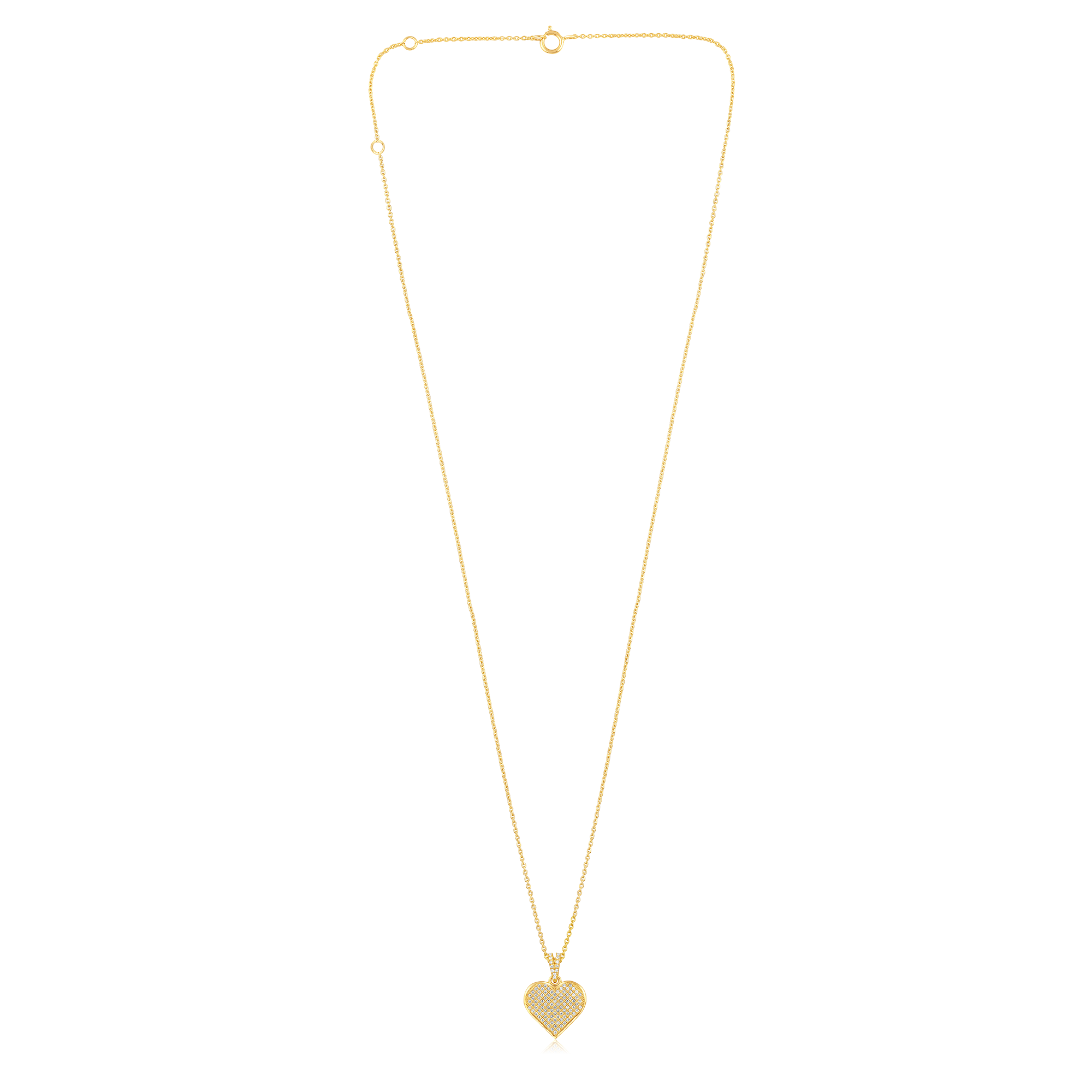 Certified 14K Gold 0.2ct Natural Diamond Heart Love Gift Charm Pendant Necklace