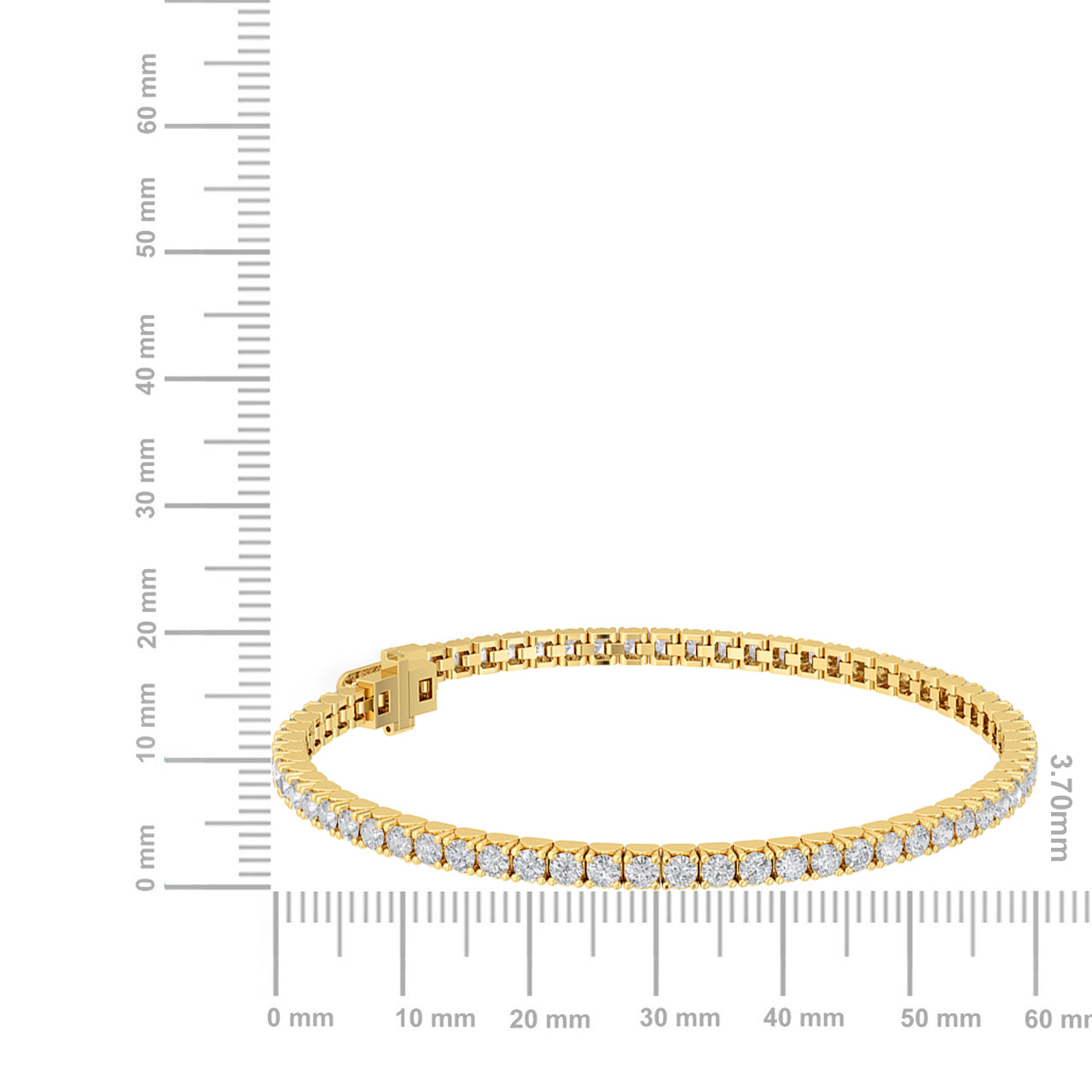 Certified 14K Gold  3.6ct Natural Diamond Flexible Bangle Tennis Foured  Bracelet