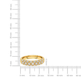 Certified 14K Gold 0.52ct Natural Diamond  Band Cross Wedding Twisted Band  Ring