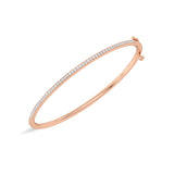 Certified 14K Gold  0.65ct Natural Diamond Tennis Bangle Half-Moon bangle  Bracelet