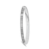 Certified 14K Gold  1.5ct Natural Diamond Single Row Bangle Stackable Pave  Bracelet