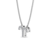 Certified 14K Gold  0.1ct Natural Diamond High Polish Zodiac Mini Aries Necklace