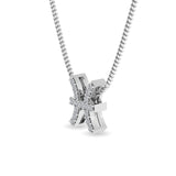 Certified 14K Gold  0.2ct Natural Diamond Pisces Zodiac Studded Mini Necklace