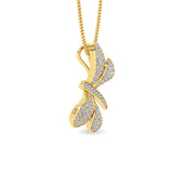 Certified 14K Gold  0.8ct Natural Diamond Dragonfly Butterfly Pendant Necklace