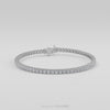 Certified 14K Gold  3.6ct Natural Diamond Flexible Bangle Tennis Foured  Bracelet