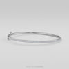 Certified 14K Gold  0.65ct Natural Diamond Tennis Bangle Half-Moon bangle  Bracelet